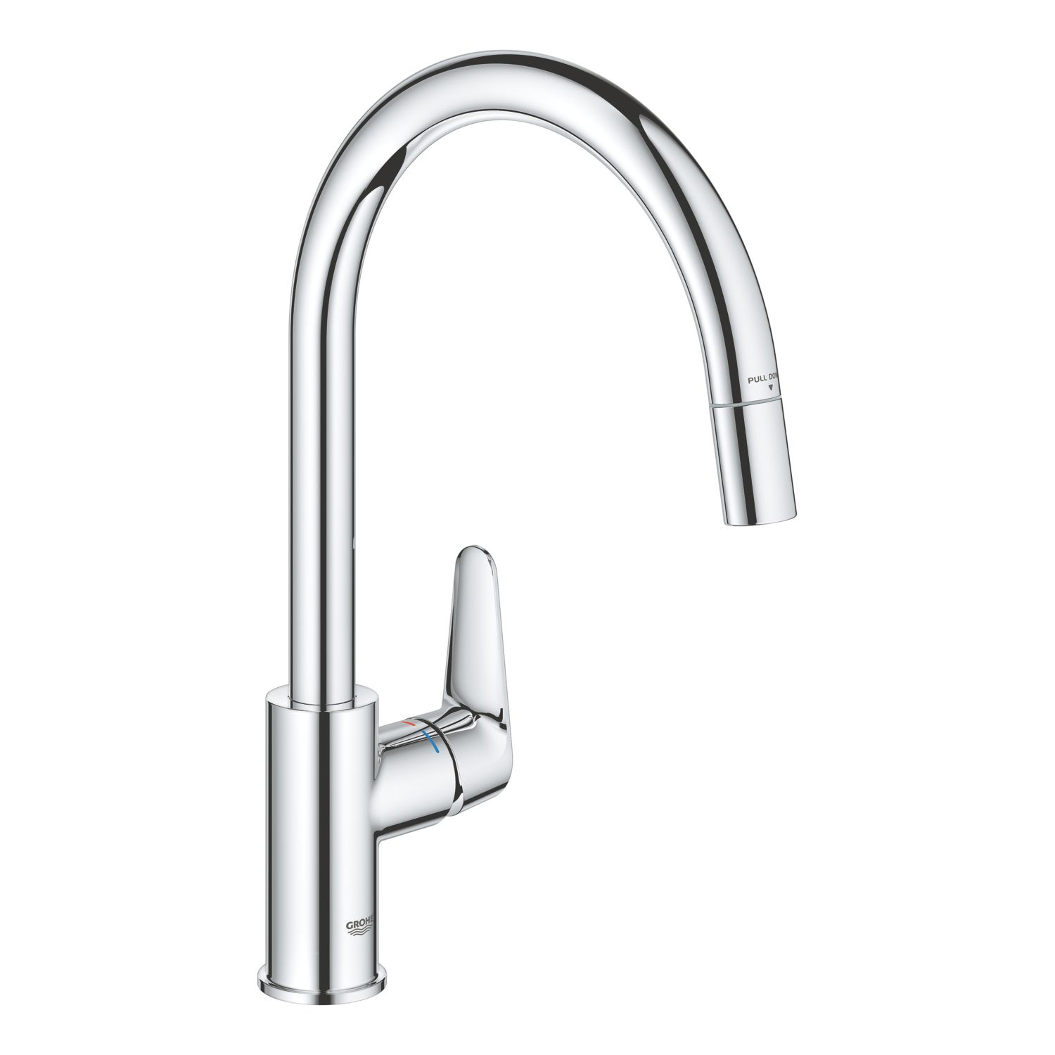 Grohe Start Curve C-Spout Pull-Out Kitchen Tap Chrome (545KN)