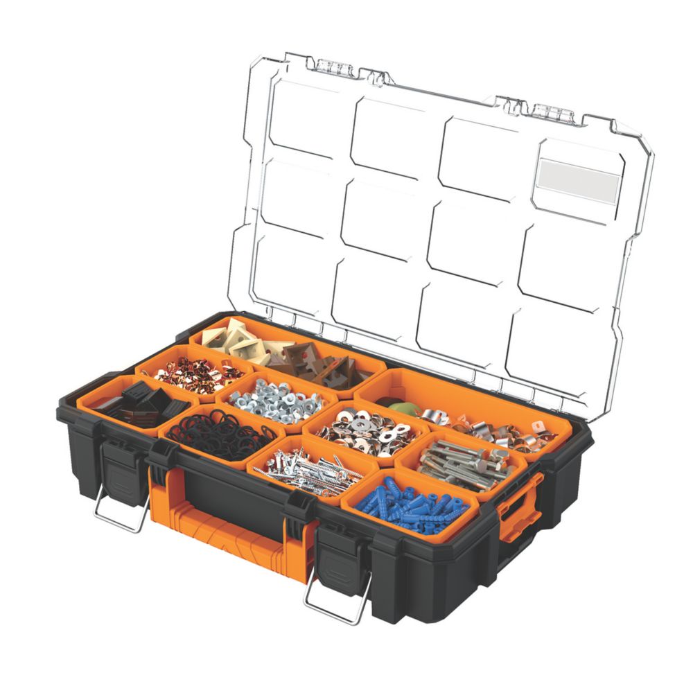 Plastic Tools Storage Box, Two-layer Heavy-duty Screw Tool Case Small  Electronic Tools Holder Components Storage Box Small Parts Tool Organizer  Box