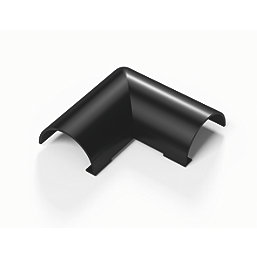 D-Line Black Micro+ Trunking Flat Bends 20mm x 10mm 2 Pack