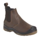 Apache AP715SM Size 9  Brown Water-Resistant Steel Toe Cap Safety Dealer Boots