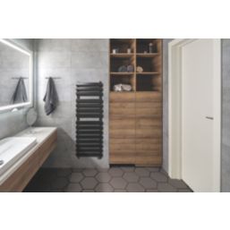 Towelrads 1500mm x 500mm 2238BTU Black Flat Designer Towel Radiator