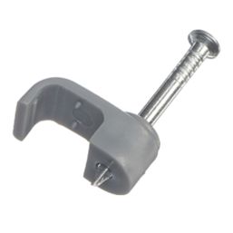 Vimark Grey Flat Single Twin & Earth Cable Clips 1.5mm 100 Pack