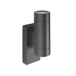 Saxby Palin Outdoor Wall Light With Photocell Matt Black