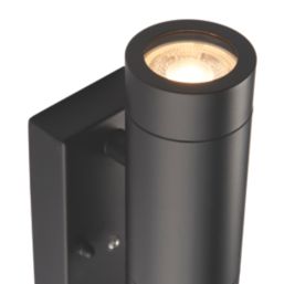 Saxby Palin Outdoor Wall Light With Photocell Matt Black