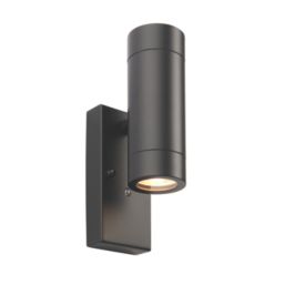 Saxby Palin Outdoor Wall Light With Photocell Matt Black