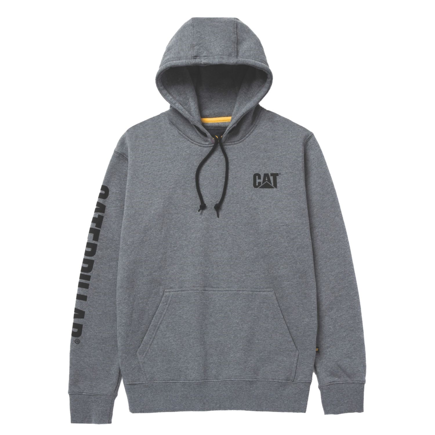 CAT Trademark Banner Hooded Sweatshirt Sweat Shirts Dark Grey 3X Large 50" Chest (545XJ)
