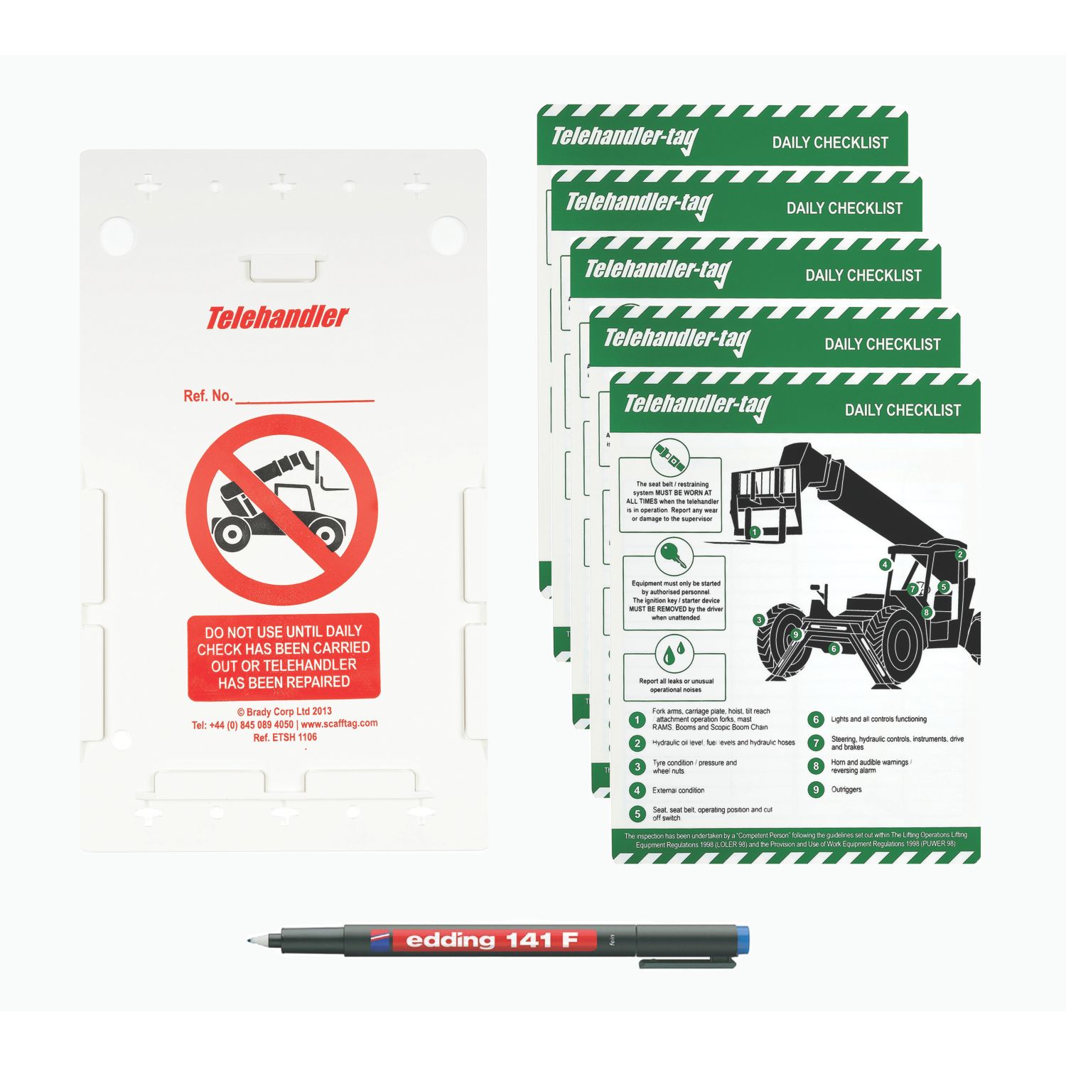 Scafftag Telehandler Tag Kit 7 Pieces (545YU)