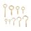 Easyfix Brass-Plated Screw Hooks & Eyes Grab Pack 215 Pcs