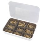 Easyfix Brass-Plated Screw Hooks & Eyes Grab Pack 215 Pcs
