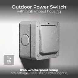 British General  IP66 20A 1-Gang 2-Way Weatherproof Outdoor Switch with Neon