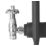 Arroll UK-18 15mm x 1/2" Chrome Angled Traditional Thermostatic Radiator Valve & Lockshield