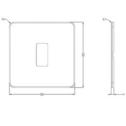 Knightsbridge  1-Module Grid Faceplate Antique Brass
