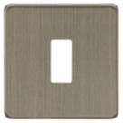 Knightsbridge  1-Module Grid Faceplate Antique Brass