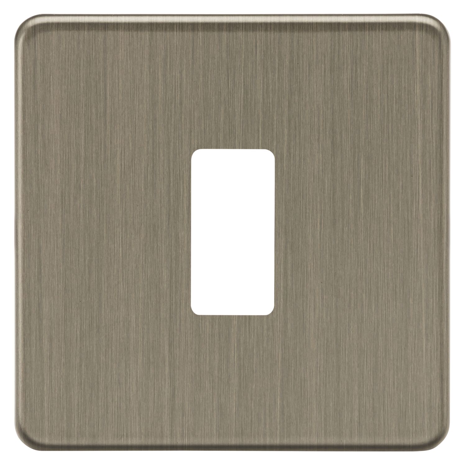 Knightsbridge 1-Module Grid Faceplate Antique Brass (546CR)