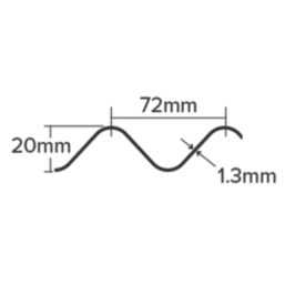 Radmat Building Materials  Corrugated PVC Roof Sheet Clear 3660mm x 1.3mm x 762mm 5 Pack