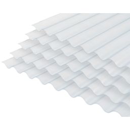Radmat Building Materials  Corrugated PVC Roof Sheet Clear 3660mm x 1.3mm x 762mm 5 Pack