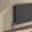 Reina Flat Single 600mm x 588mm 1416BTU Anthracite Vertical Designer Radiator
