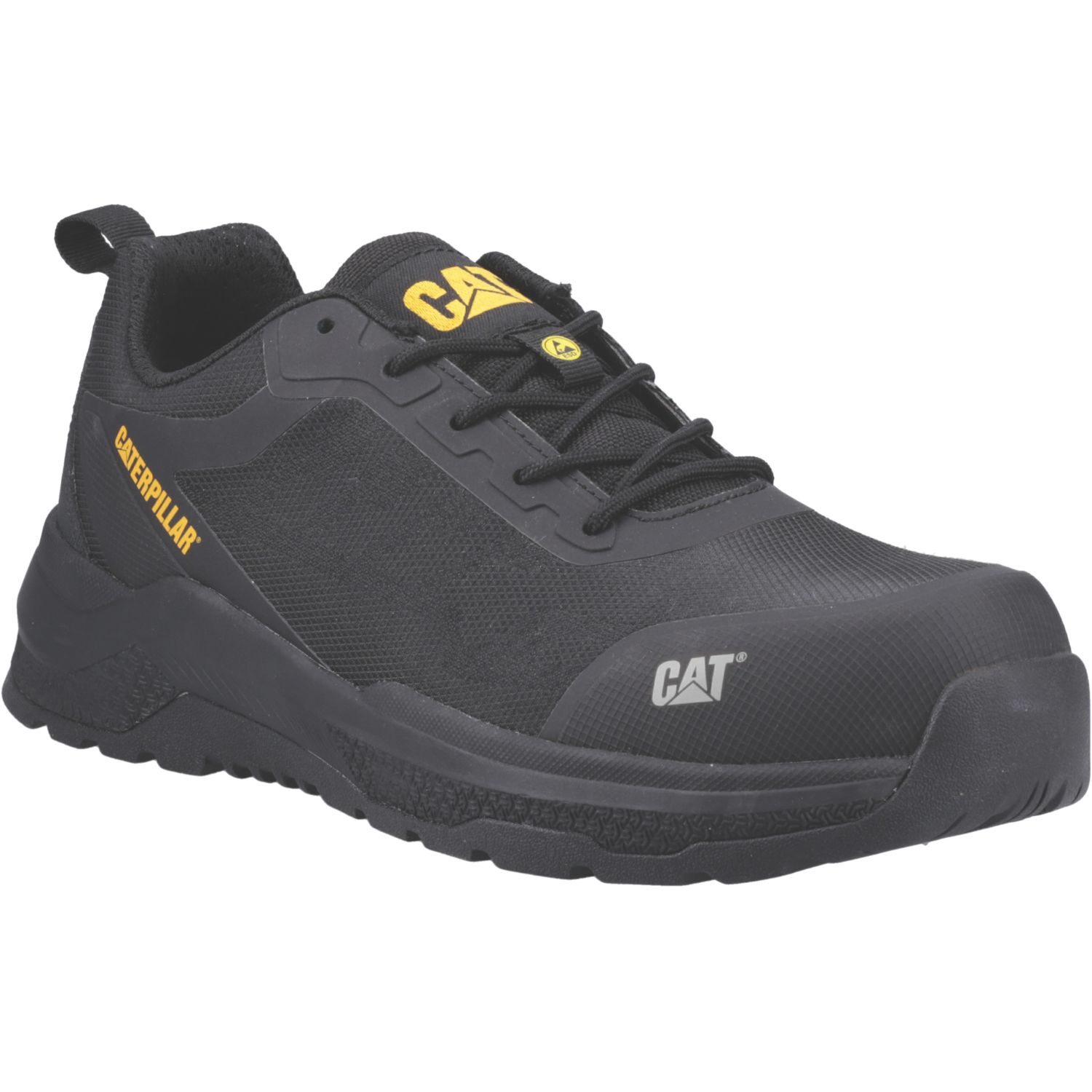 CAT Inductor Mesh Size 9 Black Waterproof Safety Trainers (546EK)