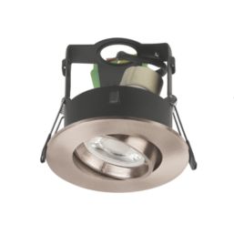4lite  Adjustable  Fire Rated IP20 GU10 Downlight Satin Chrome