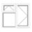 Crystal  Right-Hand & Top Opening Clear Triple-Glazed Casement White uPVC Window 1190mm x 1040mm