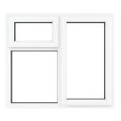 Crystal  Right-Hand & Top Opening Clear Triple-Glazed Casement White uPVC Window 1190mm x 1040mm
