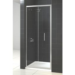 Triton Fast Fix Framed Rectangular Bi-Fold Shower Door Chrome 760mm x 1900mm