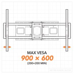 AVF APXM9500 Heavy Duty TV Wall Mount  Full Motion 60 to 100"