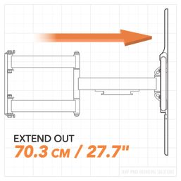 AVF APXM9500 Heavy Duty TV Wall Mount  Full Motion 60 to 100"