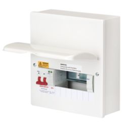 Deta PE1010S 10-Module 7-Way Part-Populated  Main Switch Consumer Unit with SPD