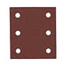 Flexovit A203F 60 Grit 6-Hole Punched Multi-Material Sanding Sheets 114mm x 102mm 5 Pack
