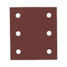 Flexovit  A203F 60 Grit 6-Hole Punched Multi-Material Sanding Sheets 114mm x 102mm 5 Pack