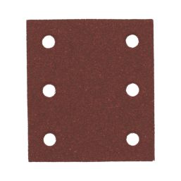 Flexovit  A203F 60 Grit 6-Hole Punched Multi-Material Sanding Sheets 114mm x 102mm 5 Pack