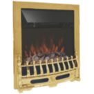 Be Modern Bayden Brass Remote Control Easy to Install Electric Inset Fire 483mm x 196mm x 593mm