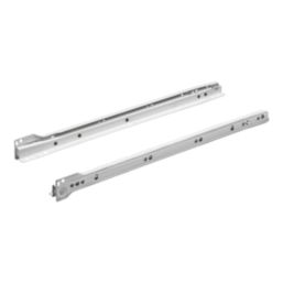 Essentials White Bottom Fix Self-Closing Roller Drawer Runners 450mm 2 Pack