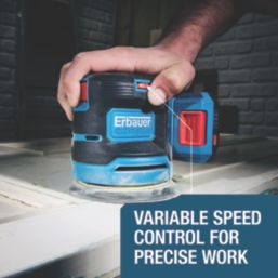 Erbauer ERI1105SDR 125mm 18V Li-Ion EXT Brushless Cordless Random Orbit Sander - Bare