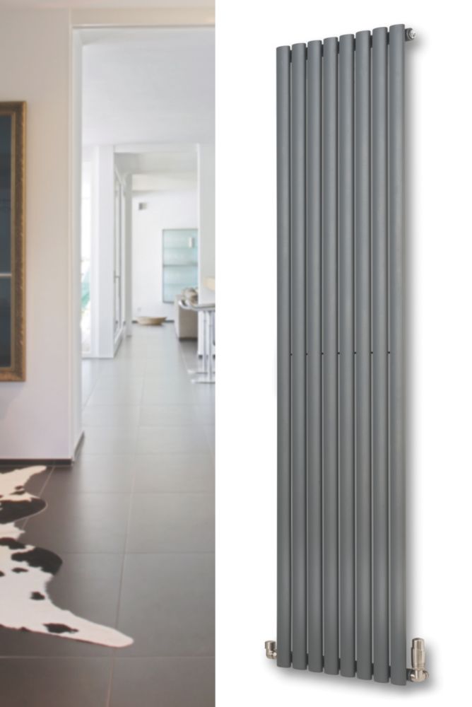 Ximax Fortuna Designer Radiator 1800mm x 590mm Anthracite 4218BTU - Screwfix