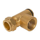 Brass Gas Hob Restrictor Elbow 15mm x 56mm