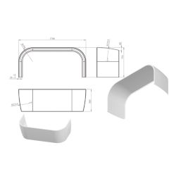 Arizona Back-to-Wall Curved Bath Front Panel 1700mm White Gloss
