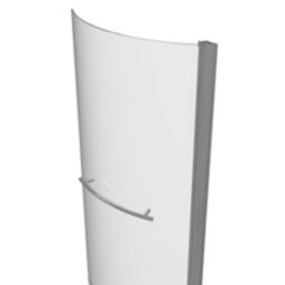 Nebraska Semi-Framed Chrome Bath Screen Reversible 800mm x 1500mm