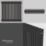 Flomasta 600mm x 605mm 3386BTU Black Horizontal 4 Column Radiator