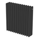 Flomasta 600mm x 605mm 3386BTU Black Horizontal 4 Column Radiator