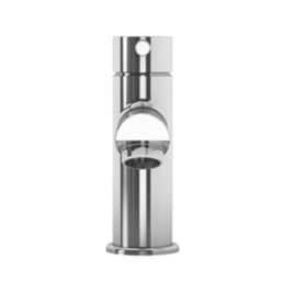 Aqualisa Uptown Chrome 116mm Standard Lever Mono Basin Pillar Tap  With Clicker Waste