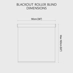 Renaissance Roller Blackout Thermal Blind White 90cm x 160cm Drop