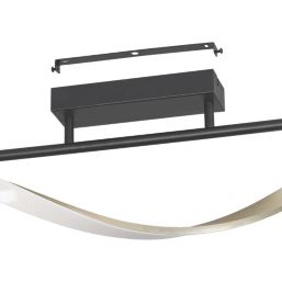 Eglo Conaprato LED Ceiling Light Black & Brushed Brass 20W 2500lm