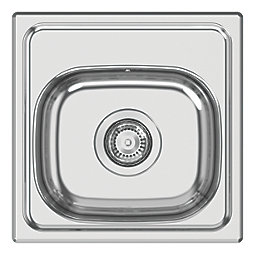 Clearwater PIO 1 Bowl Stainless Steel Kitchen Sink  381mm x 381mm