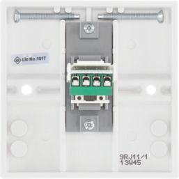 British General 900 Series 1-Gang RJ11 Telephone / Data Socket White