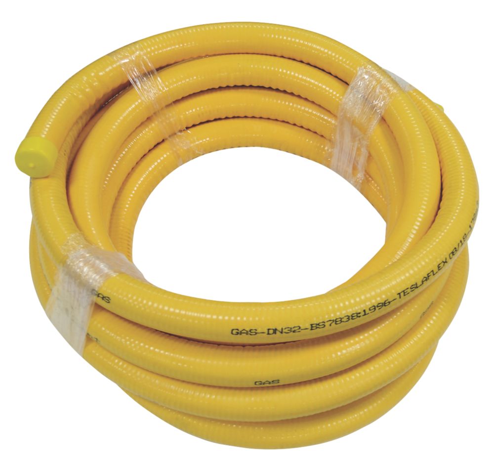Teslaflex CSST Gas Pipe 33.2mm x 10m DN32 - Screwfix