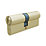 Smith & Locke 6-Pin Cylinder Lock 45-50 (95mm) Brass