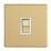 Contactum Lyric 20A 1-Gang DP Control Switch Brushed Brass  with White Inserts