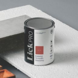 LickPro 5Ltr Smooth Red 02 Masonry Paint